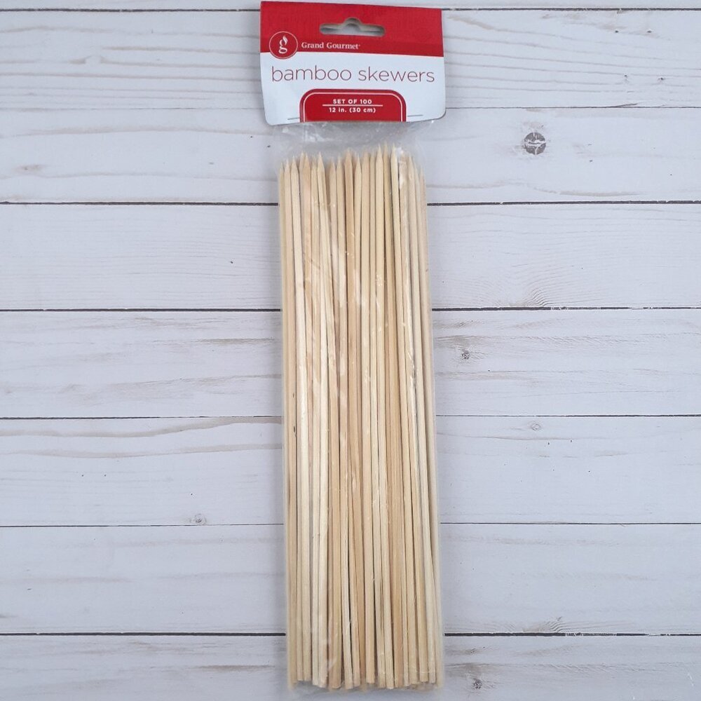 Grand Gourmet Bamboo Skewers 12 Inch 100 ct